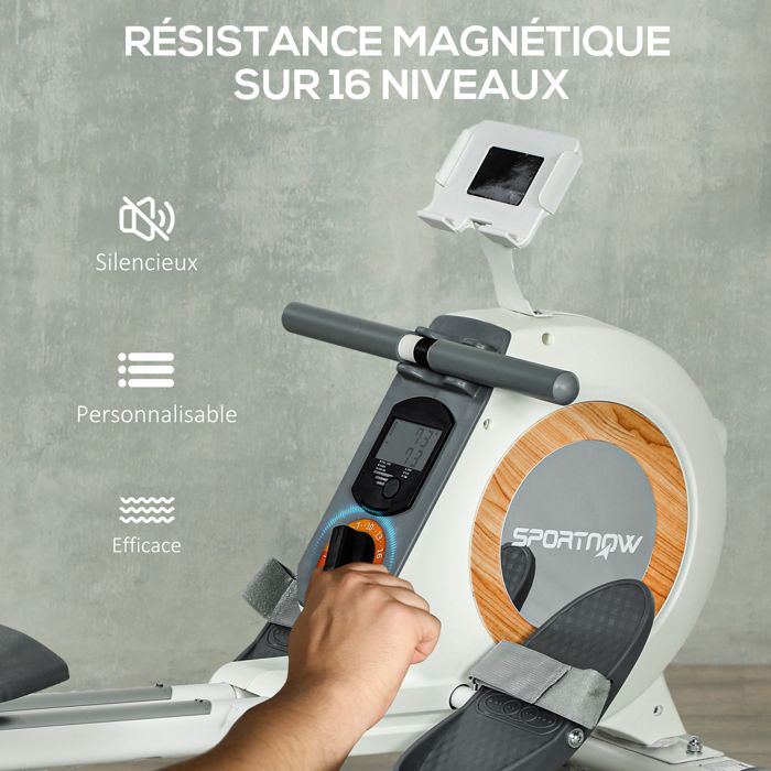 Rameur Magnétique Connecté - Rovek - 32 Niveaux De Résistance - Inertie
