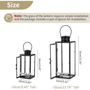 Paire De Mini Lanternes Bougeoirs En Verre Transparent - à Suspendre - 3x1 1/2