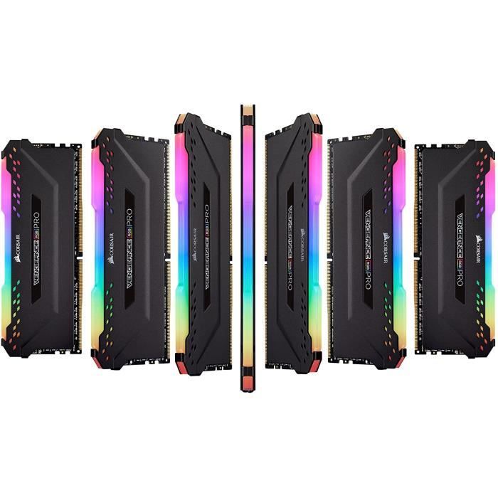 Mémoire RAM - CORSAIR - Vengeance RGB Pro DDR4 - 32GB 2x16GB DIMM - 3200  MHz - 1.35V - Noir (CMW32GX4M2E3200C) - Cdiscount Informatique