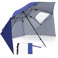 Lospitch Parasol de plage 210 cm anti-vent protection uv Portofino - Bleu PARASOL-0