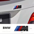 Logo ///M BMW Sport Performance Emblème Badge Chromé Autocollant Noir 70mm x 27 mm -0