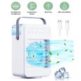 Climatiseur Portable - ZGEER - 5 en 1 Refroidisseur d'air avec Réservoir d'eau 600ml - 3 Minuterie - 4 Niveaux
