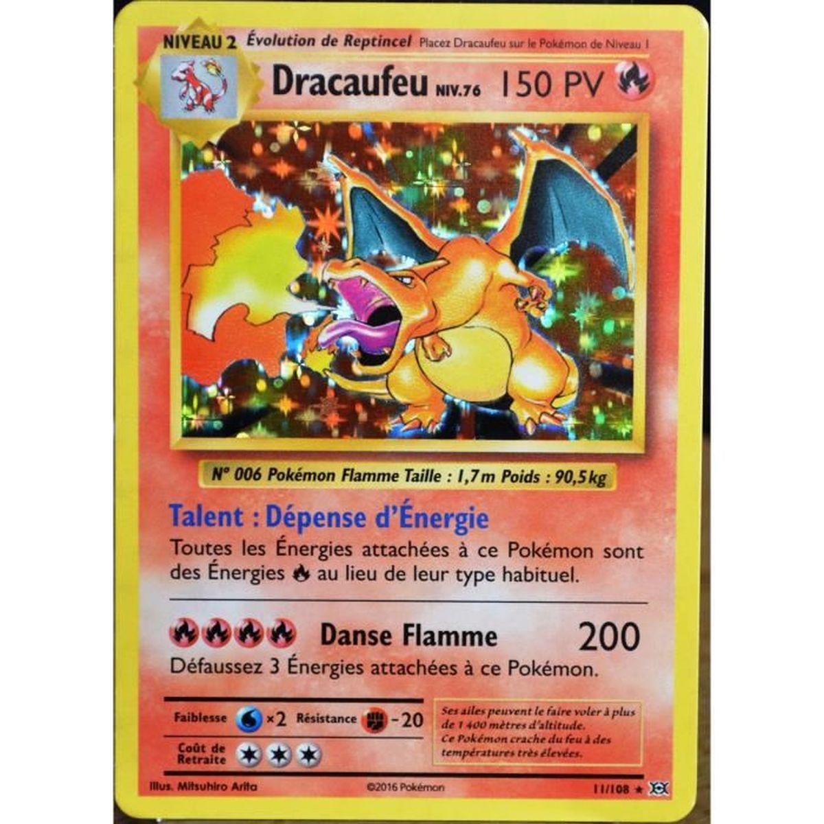 Carte Pokemon 11 108 Dracaufeu Niv 76 150 Pv Holo Xy Evolutions Cdiscount Jeux Jouets