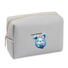TAPERSO Trousse de toilette grise peluche et ourson personnalisee