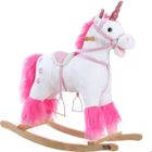 SPIELWERK® Fauteuil à Bascule Licorne Jouet à bascule Animal en peluche avec Fonction sonore Jouet enfant 3 ans et +