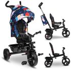 Tricycle bébé évolutif LIONELO Haari - Poussette - Jusqu'à 25 Kg - Siège réversible - Grand Panier et Sac - Porte-gobelet