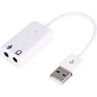 STRAßE TECH Carte son USB externe 7.1 - Son 3D dynamique 12 Mbp - PC Mac - USB - Blanc