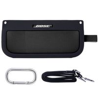 Housse en Silicone Compatible Speaker Case pour Bose SoundLink Flex Enceinte,Protection en Silicone+Comprendre Mousqueton à Crochet 