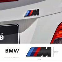 Logo ///M BMW Sport Performance Emblème Badge Chromé Autocollant Noir 70mm x 27 mm 