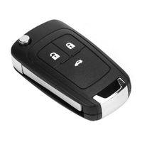 Drfeify Coque de clé à distance Remplacement de la coque du porte-clés à distance à 3 boutons pour le type de bouton blanc Opel