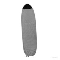 Housse de chaussette de planche de surf à motif rayé accessoires de sports nautiques légers pour planche à 180cmx50cm Noir