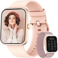 Montre Connectée Femme avec Appels Bluetooth 1.83" Smartwatch Moniteur de Fréquence Cardiaque Sommeil SpO2 pour Android iOS