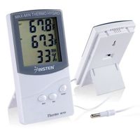 INSTEN Hygromètre Thermomètre numérique écran LCD avec Capteur Sonde Pour mesurer l'Humidité et la Température -40°C à 70°C (Pile...