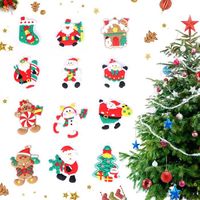 JANZDIYS 12PCS Bonhomme en Pain D Epices Ornement Sapin de Noel,Décorations Suspendues de d'arbre de Noël,Jardin Porte Fenêtre Déco
