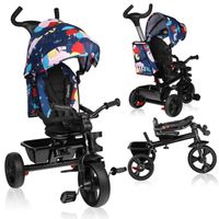 LIONELO Haari - Tricycle bébé évolutif - Jusqu'à 25 Kg - Siège réversible - Grand Panier Sac - Porte-gobelet - Roue Libre - Limited