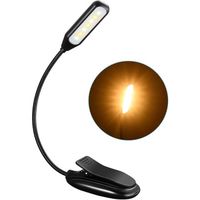 Lampe de Lecture, 7 LED Rechargeable Liseuse Lampe , 3 Modes, 360° Flexible Lampe Pince pour Lire au Lit Kindle Voyage Camping