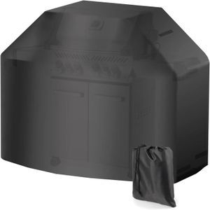 HOUSSE - BÂCHE Noire Housse de Protection BBQ Noire 132x66x109cm 