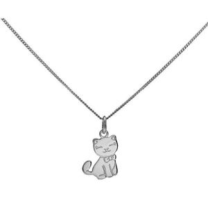 Pendentif Chat En Argent Massif Rouge Et Vert - Occasion, Pièce Unique, Bijou Vintage