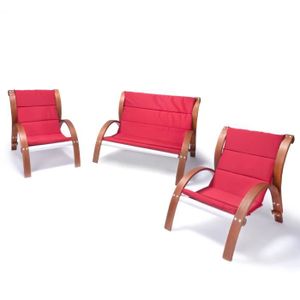 Ampel 24 Salon De Jardin Malibu Chaise Et Banc Avec Accoudoirs