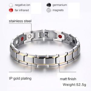 HAQI Bracelet magnétique pour homme et femme en argent, 3500 Gauss Bracelet  à aimants puissants comme cadeau pour femme (19cm, Argenté) : :  Mode
