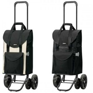 volume 50 l cadre acier avec 4 roues Andersen Chariot de courses Quattro avec sacoche Vara noire
