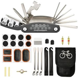 COZYROOMY Kit réparation Pneu vélo. Kit Outil vélo comprises Mini Pompe 210  psi, Outil 10 en 1,Clé à os multifonctionnelle, Levier de Pneu et Patch de