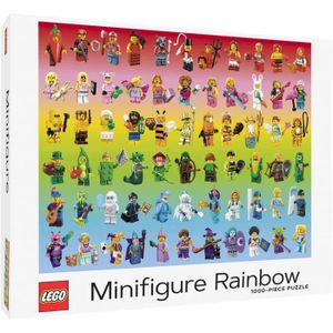 PUZZLE Puzzle 1000 pièces Galison - LEGO Minifigure Rainbow - Adulte - Blanc