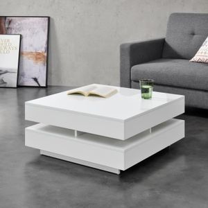 TABLE BASSE Table Basse Annaba avec 4 Compartiments Stockage B