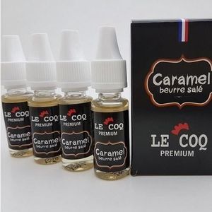 LIQUIDE E-liquide  Caramel Beurre Sale Le Coq Premium 4X10