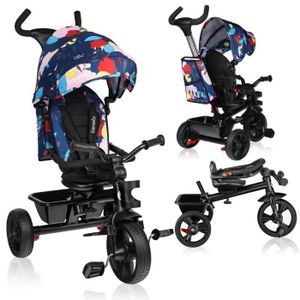 Tricycle LIONELO Haari - Tricycle bébé évolutif - Jusqu'à 2
