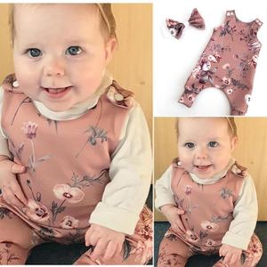 Bébé Filles Fleur Ange body combinaison bandeau Tenues Vêtements Set