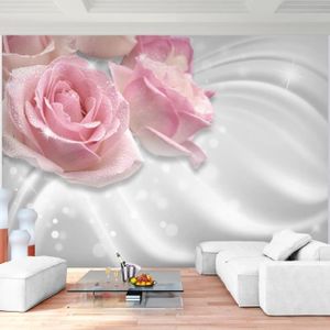 Image poster la fresque papier peint papier peint rose rose abstraction fleurs 3fx3282p8
