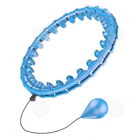 Cerceau Hula Hoop Blisstaar 1 Kg, 8 Sections Ajustables, Double Mousse, Pour Minceur, Fitness, Massage, Violet/gris, Efficace 5 Min = 1h De Course