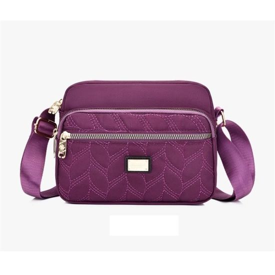 Sac à Bandoulière Pour Femme - Grand Format, Style Rétro, Bandoulière Réglable, Couleur Unie