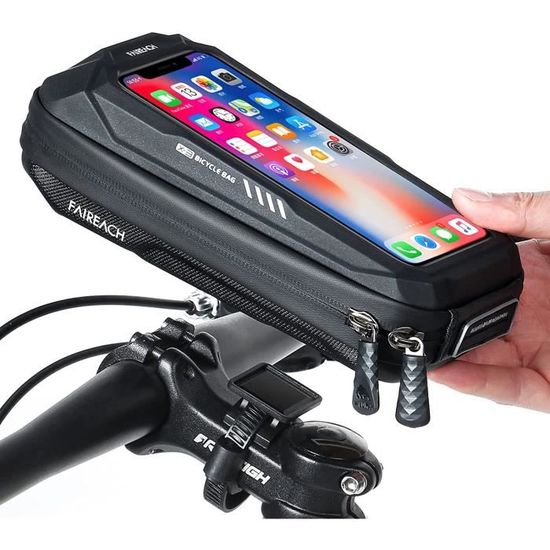Support telephone velo moto porte téléphone vélo trottinette électrique, 2  en 1 sacoche velo guidon avant sac cae VTT avec écran173 - Cdiscount Sport