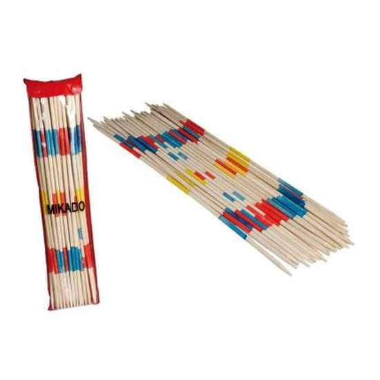 Jeu De Mikado En Bois - 36 Bâtonnets Colorés, Dé Et Disque Central, Jeu D'adresse Et De Réflexion Pour Famille