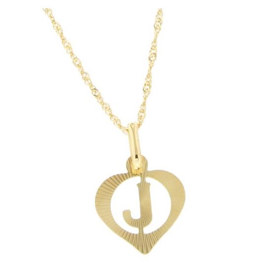 pendentif lettre j or jaune