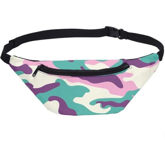 Sac Banane Unisexe - 32x14x10cm - Nylon Résistant - Sangle Réglable - Pour Sport Et Voyage