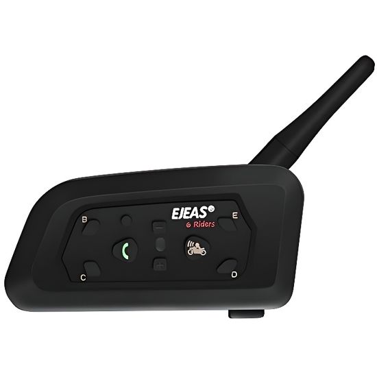 Intercom Bluetooth Moto EJEAS V6 Pro+ – 800m, IP67, Jusqu'à 6 Motards, Neuf