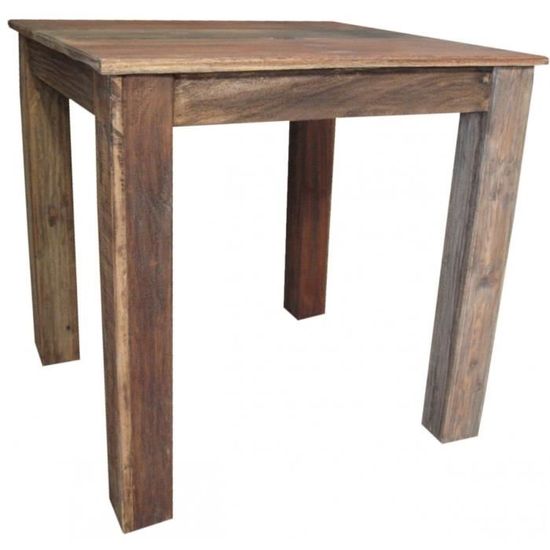 Table Repas Carré Bois Recyclé 80 X 80 Cm Noldor Achat