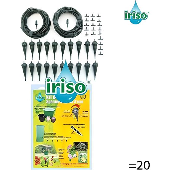 Kit de 20 "goutteurs" économes IRISO pour jardin