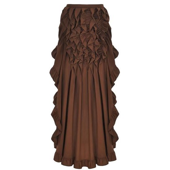 Jupe Gothique Steampunk Victorienne - Taille Haute, Volants, Style Médiéval/pirate - Pour Femme - 11