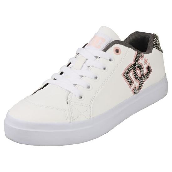 Baskets DC Shoes CHELSEA PLUS SE SN ADJS300235WPS Femme Blanc Gris