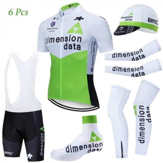 Maillot Cycliste Vintage Team Look Manches Courtes Avec Cuissard Intégré - L
