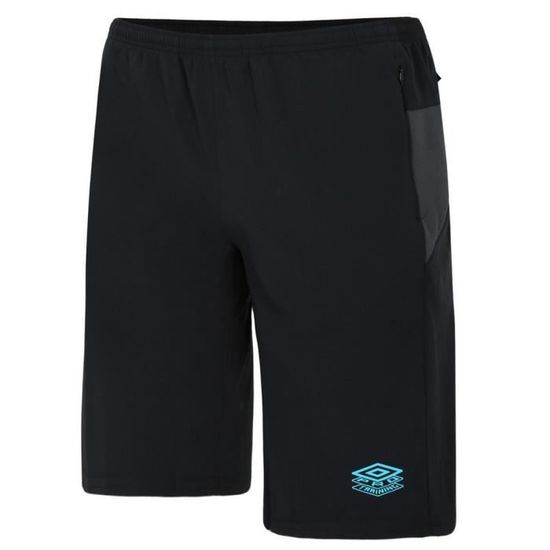 Short de bain bleu motifs graphiques et cordon blancs Homme UMBRO à