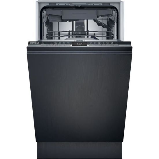Lave-vaisselle tout intégrable SIEMENS SR63EX24ME iQ300 - 10 couverts - Induction - L45cm - 44dB - Classe C - Acier inox