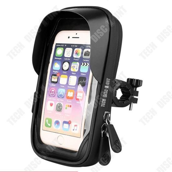 Support Téléphone Vélo - Pour Brondi Amico Smartphone Pocket - Aluminium Noir (Neuf)
