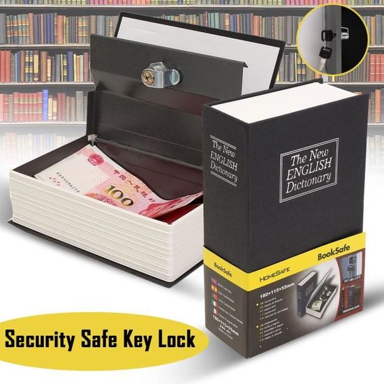 Coffre-fort Livre SAFE – Cachette Secrète à Combinaison – Bleu, 18 X 15.5 Cm