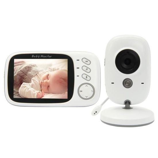 Babyphone Vidéo WINNES Baby Phone Caméra Surveillance Numérique Sans Fil avec 3.2”LCD,Vision Nocturne,Communication
