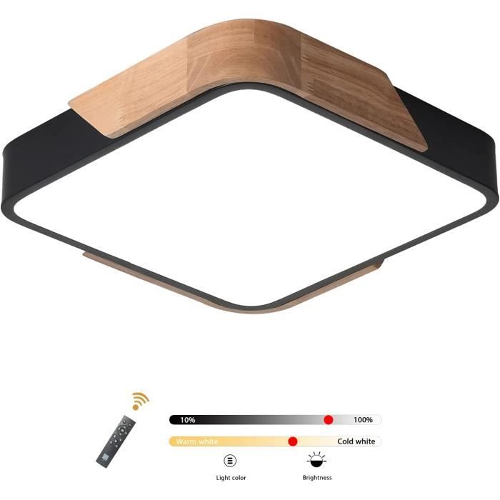 Plafonnier Extérieur LINDBY Kremena – Noir, 2 Lampes E27, IP44, Design Moderne